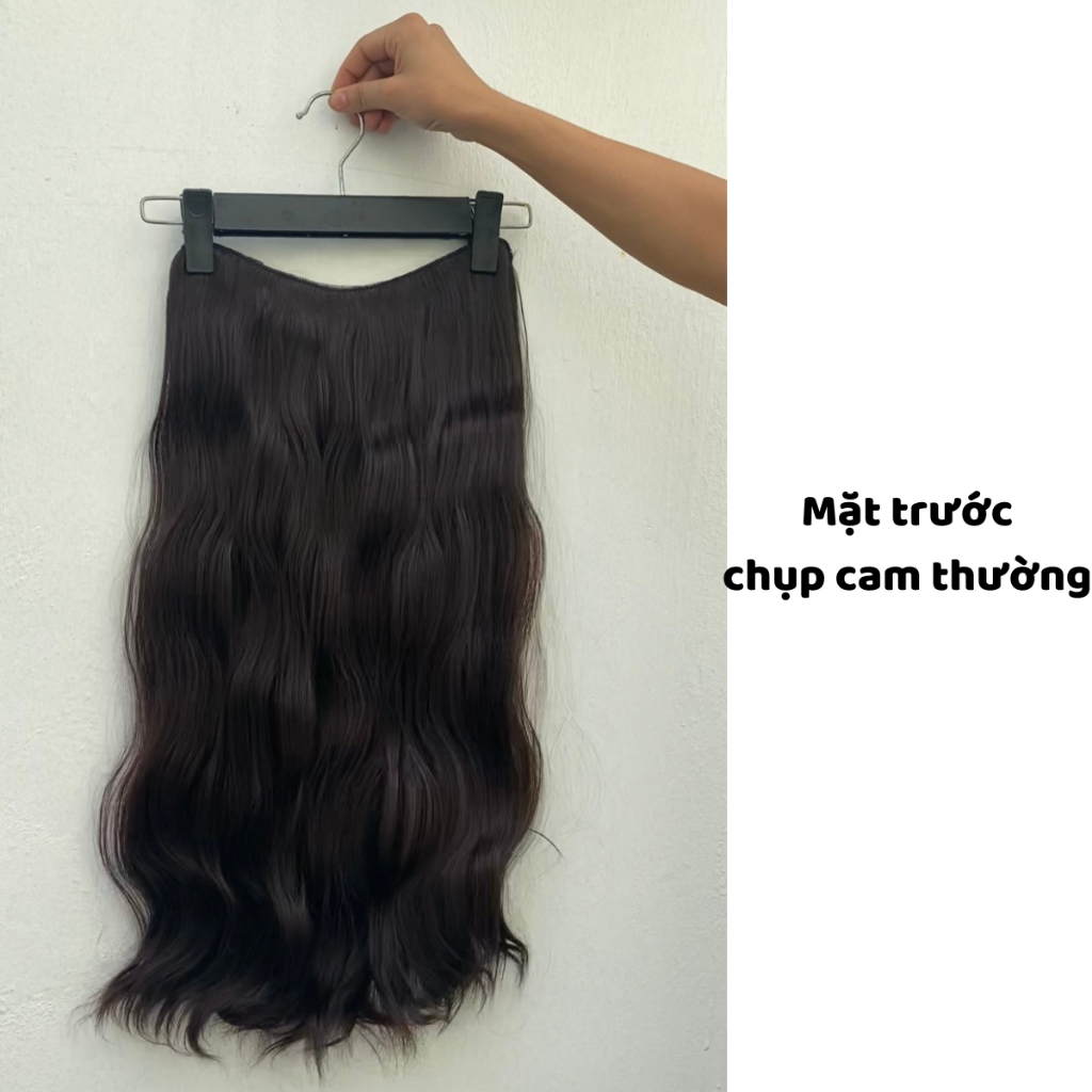 Tóc kẹp chữ V xoăn dợn 60cm phong cách Hàn Quốc xinh đẹp trẻ trung TK20