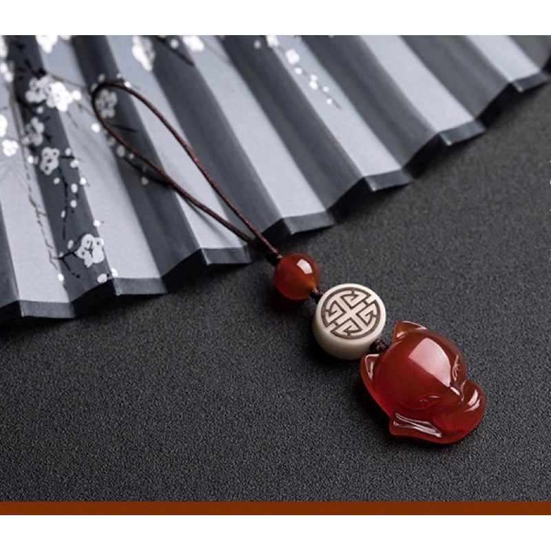 Móc khoá điện thoại hồ ly thu hút may mắn, tình duyên