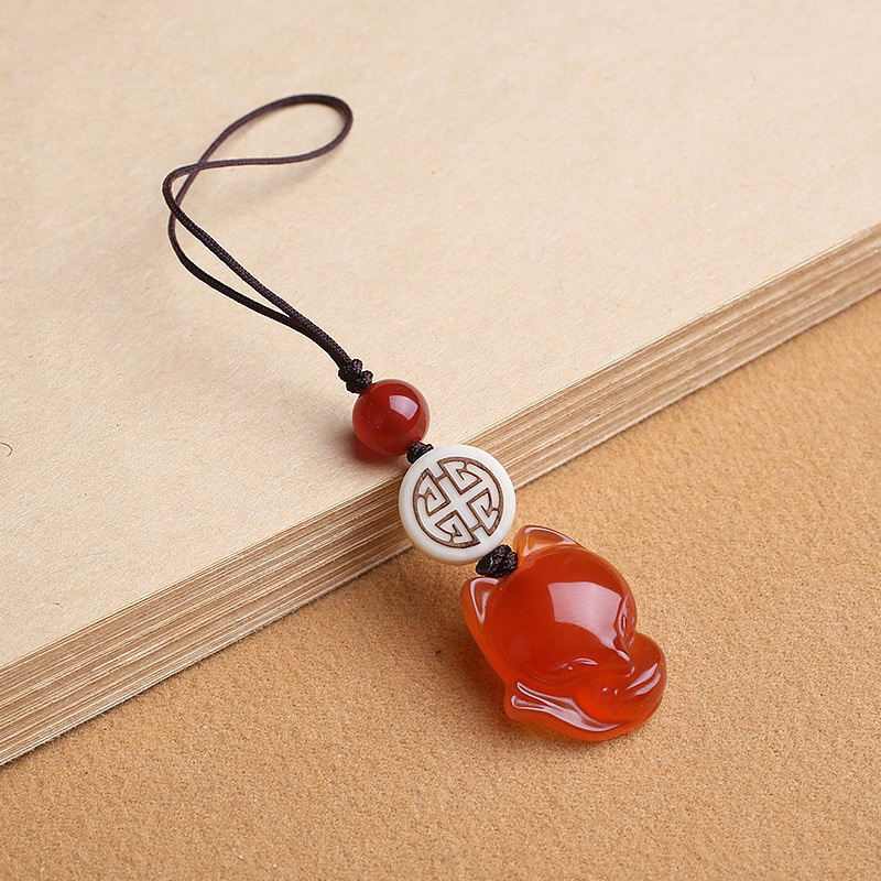 Móc khoá điện thoại hồ ly thu hút may mắn, tình duyên