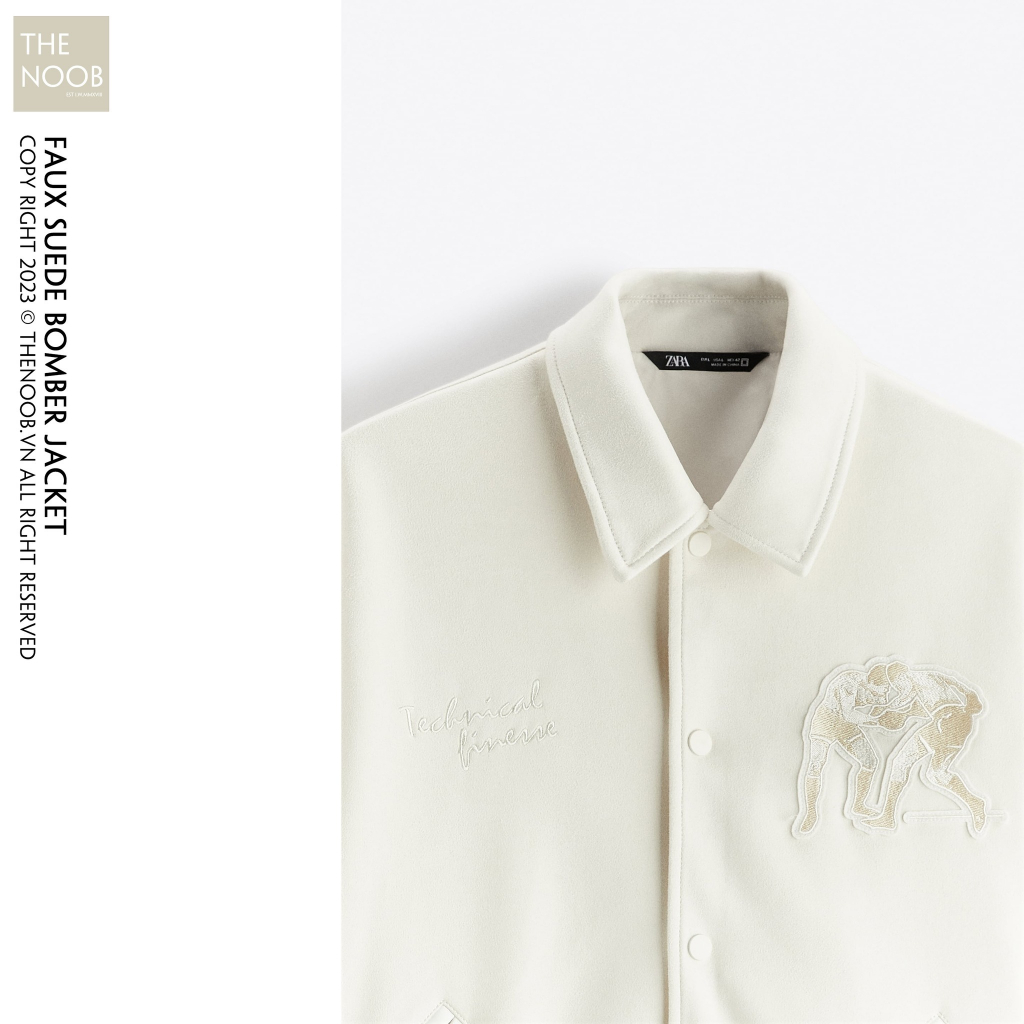 Áo Khoác Cải Da Lộn Dáng Bomber - 2024AK01