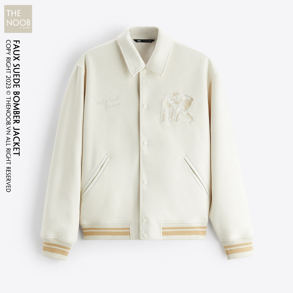 Áo Khoác Cải Da Lộn Dáng Bomber - 2024AK01