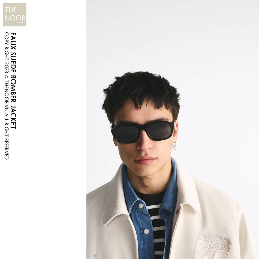 Áo Khoác Cải Da Lộn Dáng Bomber - 2024AK01