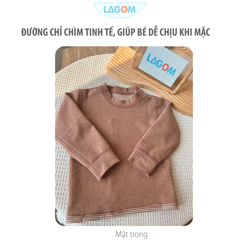 Bộ Dài Tay Bé Trai, Bé Gái | Bộ Quần Áo Thu Đông Nỉ Cotton Dày Ấm Giữ Nhiệt Cho Bé