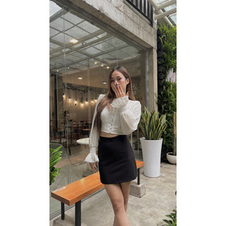 Chân váy chữ a đen trơn basic reverclothings bella skirt