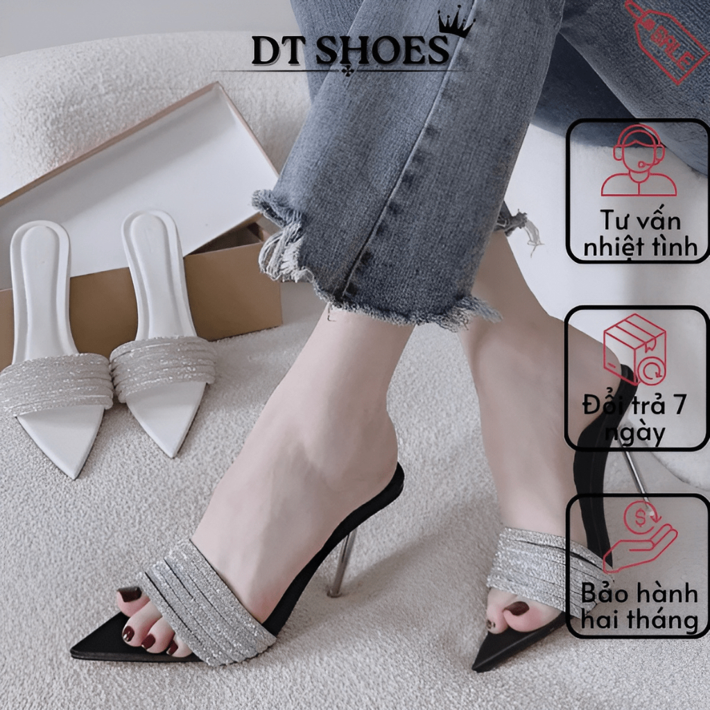 Gót quai đá ngang mũi nhọn sang chảnh, dễ mang dễ phối 5p và 7p