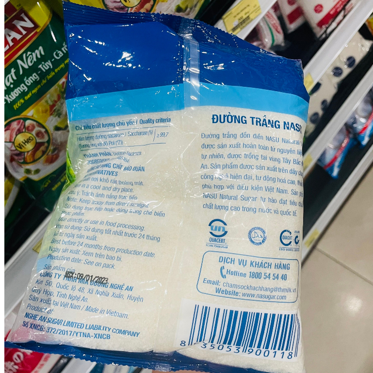 ĐƯỜNG TRẮNG NASU 1KG.