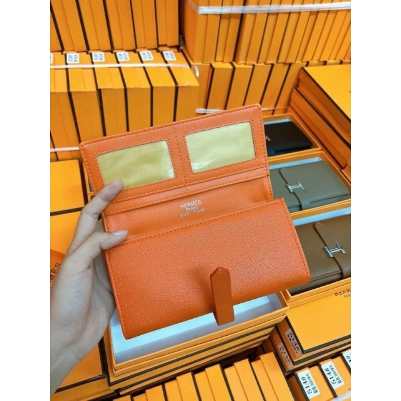 Ví cầm tay hm khóa chữ h nhìu màu xịn sò có hộp