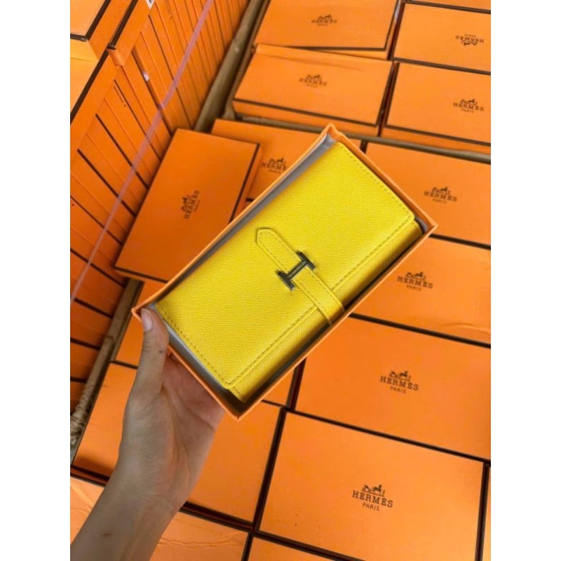 Ví cầm tay hm khóa chữ h nhìu màu xịn sò có hộp