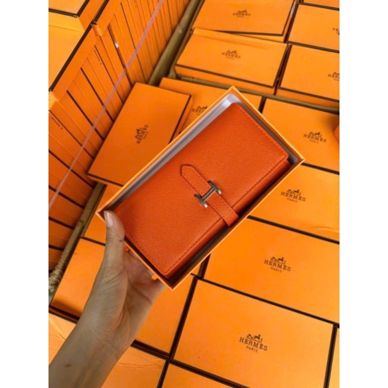 Ví cầm tay hm khóa chữ h nhìu màu xịn sò có hộp