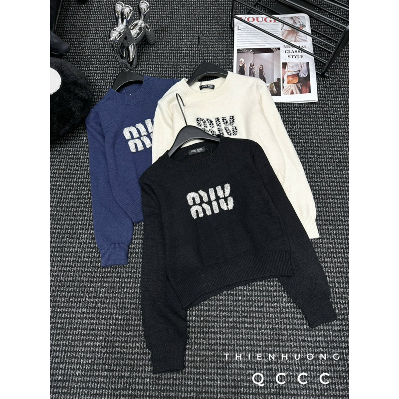 Áo Len Dài Tay Miuiu Đính Đá