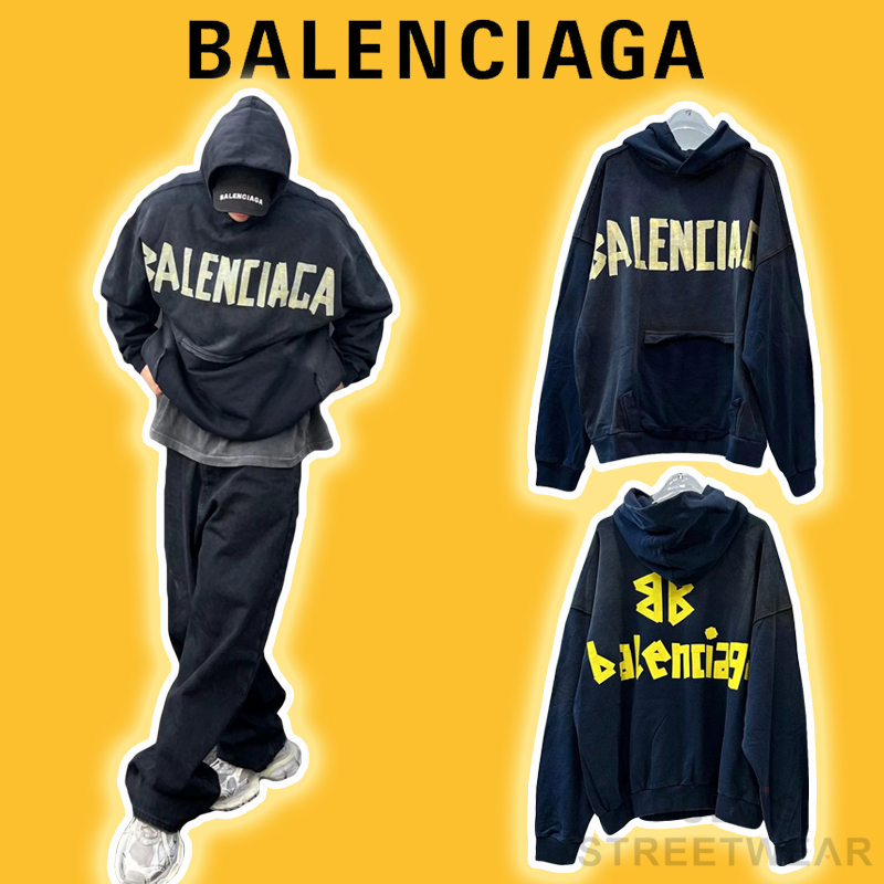 - Áo Hoodie BLCG Tape Type Ripped Pocket Oversized in Black Faded, Áo hoodie BLCG oversize