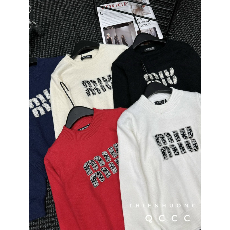 Áo Len Dài Tay Miuiu Đính Đá