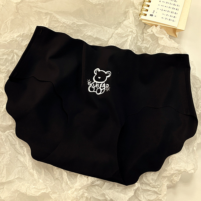 Quần lót nữ 💚FREESHIP💚 Quần lót nữ thun lạnh gấu cute lượn sóng không đường may gợi cảm