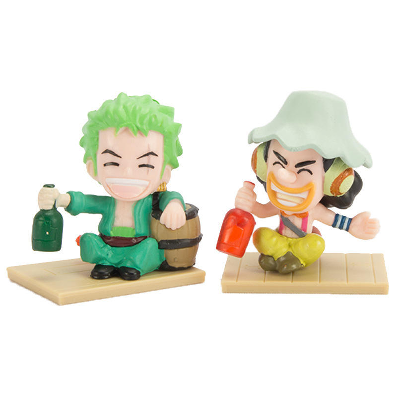 Mô Hình One Piece, Bộ 9 Nhân Vật Băng Hải Tặc Sân Khấu Phiên Bản Thế Hệ Thứ 59 Luffy Xay Thịt, Mô Hình Decor Trang Trí