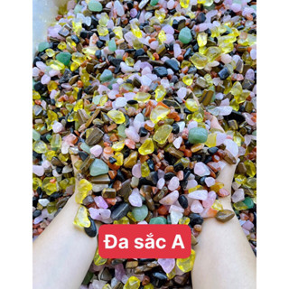 ( Siêu rẻ) 1kg đá thạch anh vụn đa sắc thanh tẩy,rải móng nhà