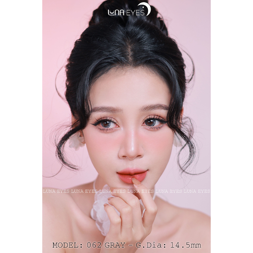 Kính áp tròng LUNA EYES 062 GRAY - Lens size to