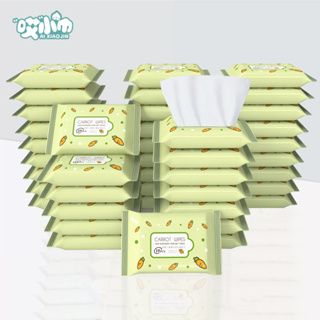 Gói 10 Khăn Ướt Mini Bao Bì Dễ Thương Bỏ Túi Tiện Lợi Hàng Nội Địa Trung