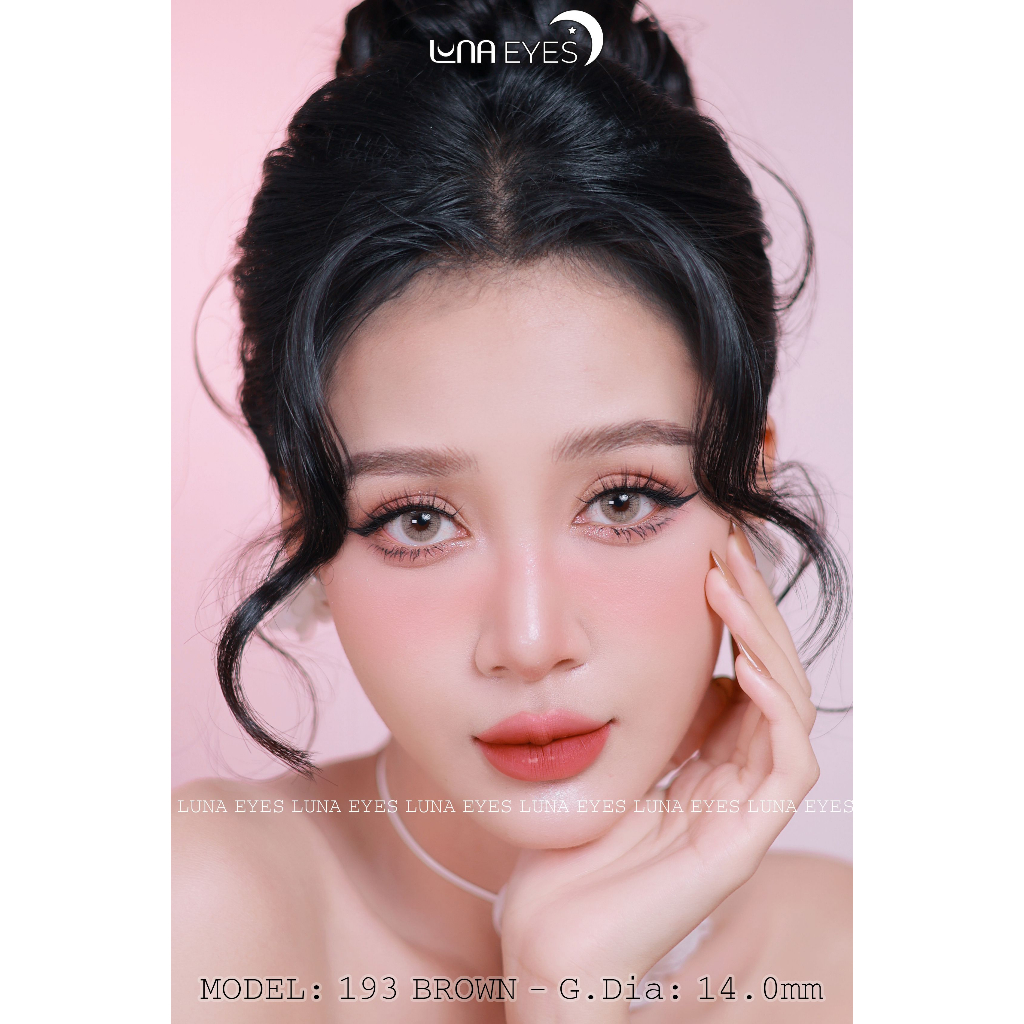 Kính áp tròng LUNA EYES 193 BROWN - Lens size nhỏ