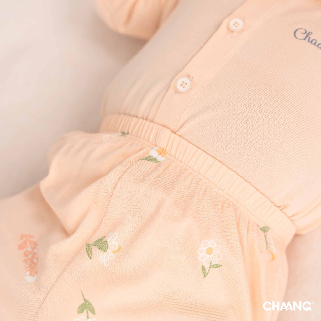Bộ dài tay cotton Chaang Treasure cho bé sơ sinh 3 tháng đến 6 tháng AW23