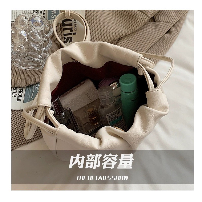 Túi đeo chéo nữ da mềm dây rút dáng tròn phong cách hàn quốc Bag.thuhien