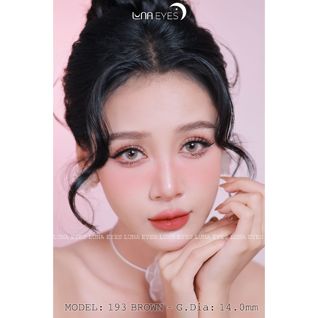 Kính áp tròng LUNA EYES 193 BROWN - Lens size nhỏ