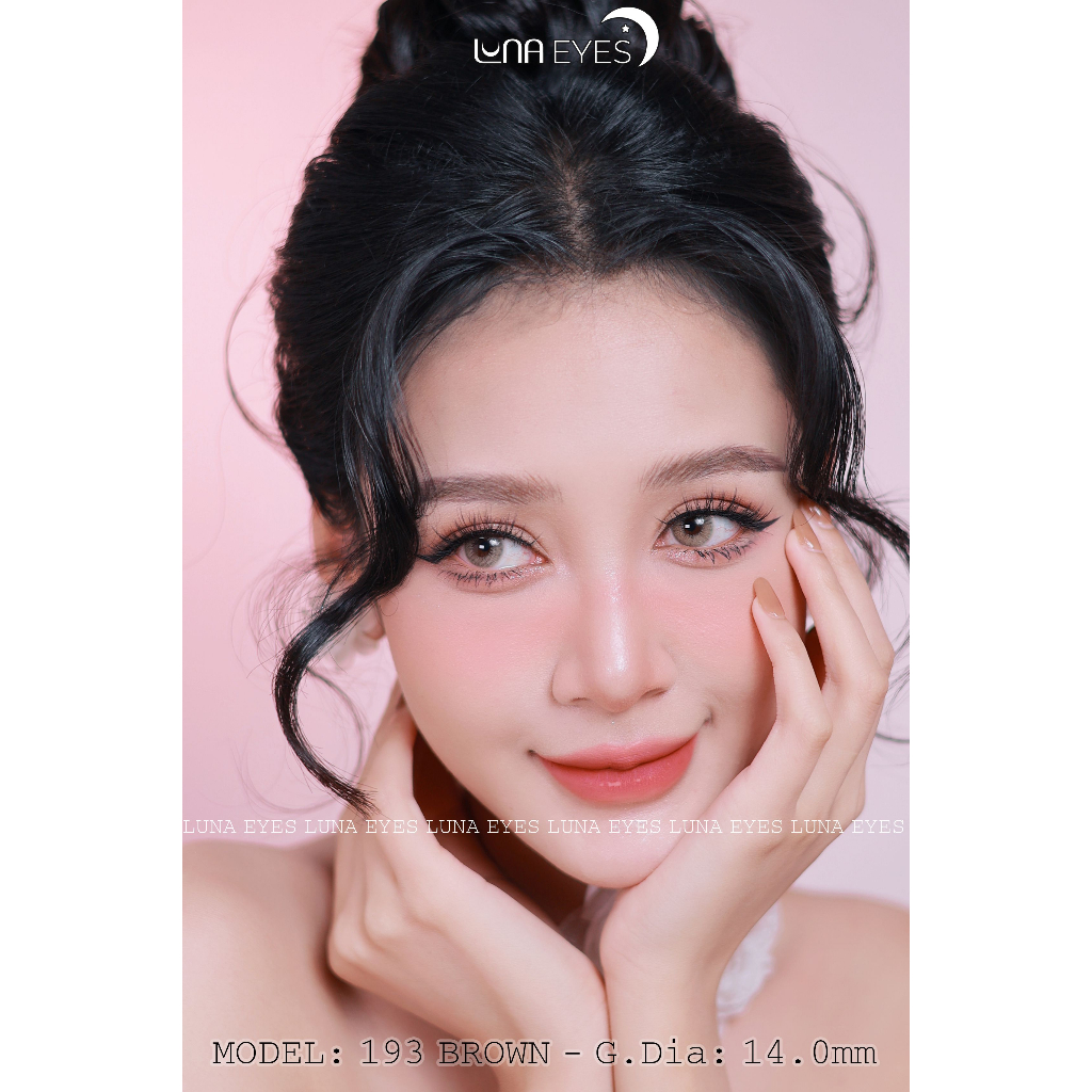 Kính áp tròng LUNA EYES 193 BROWN - Lens size nhỏ