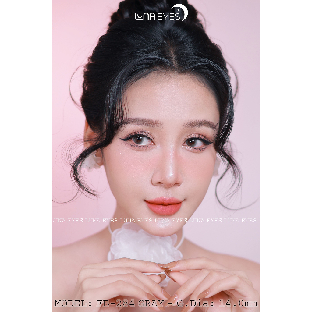 [1 year] Kính áp tròng LUNA EYES FB-284 GRAY - Lens size nhỏ