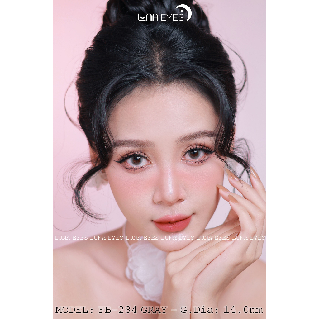 [1 year] Kính áp tròng LUNA EYES FB-284 GRAY - Lens size nhỏ