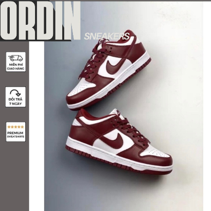 GIÀY SB DUNK ĐỎ ĐÔ DA NHĂN LAI AU SC