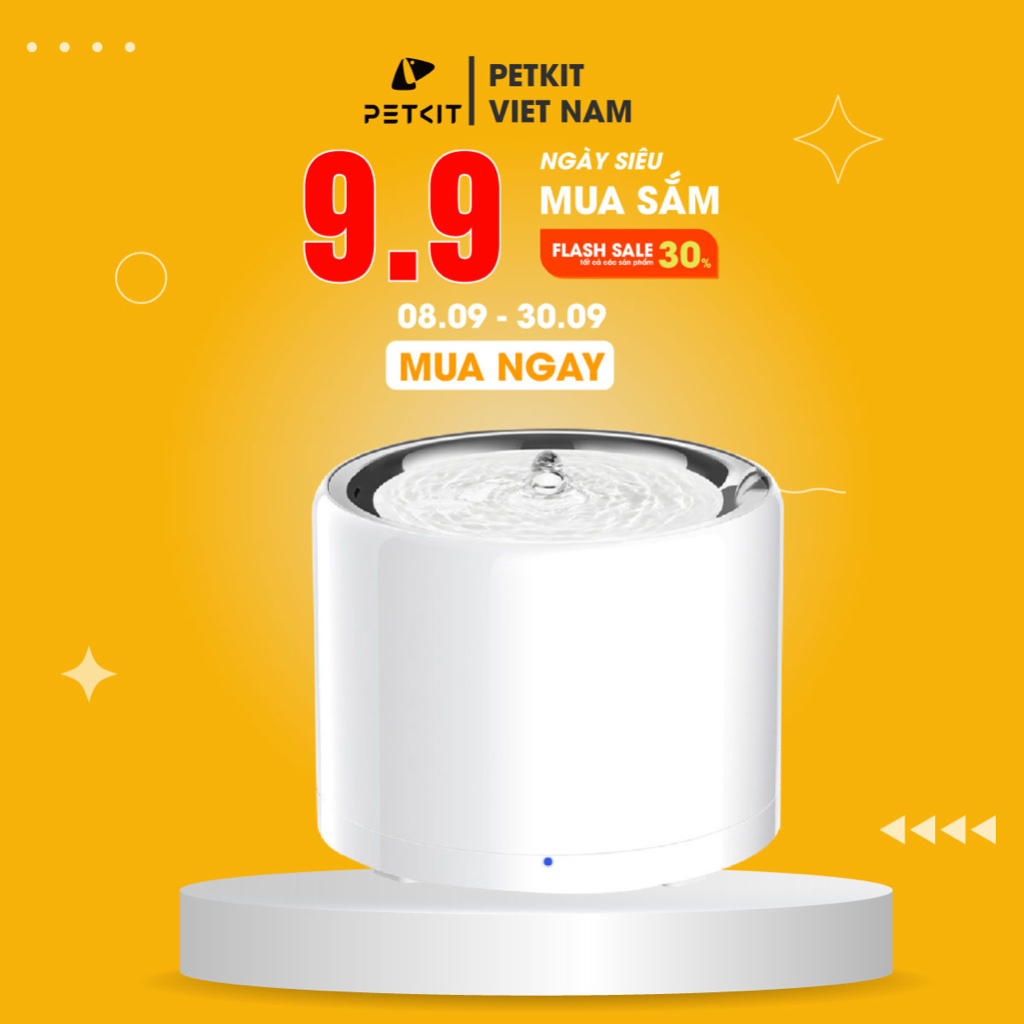 Máy Uống Nước Cho Mèo Petkit, Máy Lọc Nước Không Dây Everweer Pro Kết Nối App