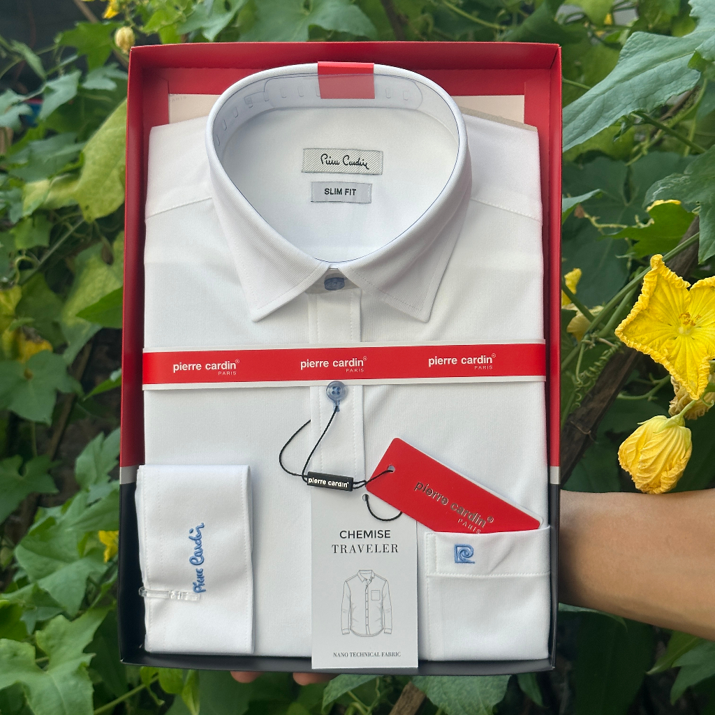 Áo Sơ Mi Nam, Sơ Mi Trắng Dài Tay Vải Nano, Sơ Mi Nam Pierre Cardin Chính Hãng Hàng Xuất Dư Xịn Mẫu Hàn Quốc