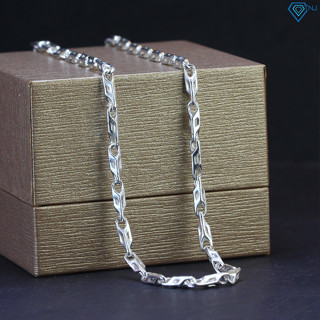 Dây chuyền nam bạc mắt xích độc đáo cá tính, vòng cổ bạc cao cấp 925 khoá móc DCK0064 - Trang Sức TNJ