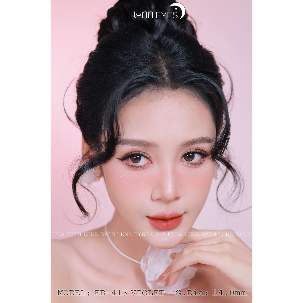 [1 year] Kính áp tròng LUNA EYES FD-413 VIOLET - Lens size nhỏ