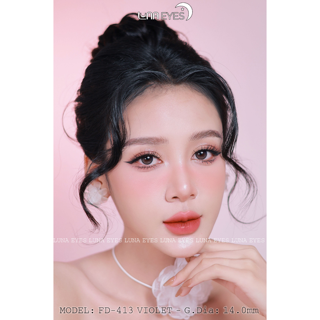 [1 year] Kính áp tròng LUNA EYES FD-413 VIOLET - Lens size nhỏ