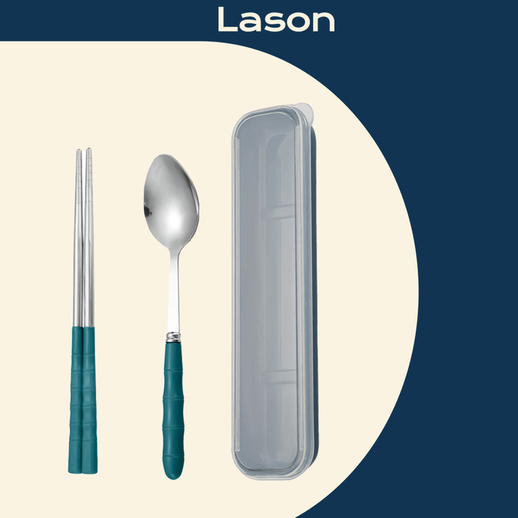 Bộ thìa đũa 2 màu inox, bộ thìa đũa cá nhân tiện lợi, dụng cụ văn phòng TD001