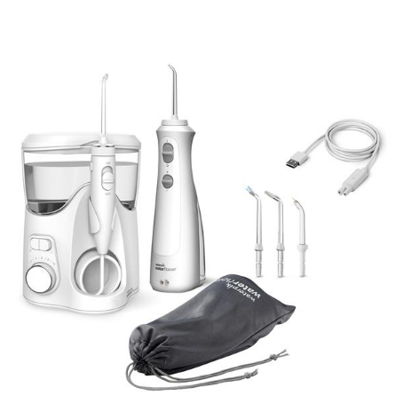 Combo 2 máy tăm nước Waterpik Ultra Plus và Cordless Pearl / Cordless Plus