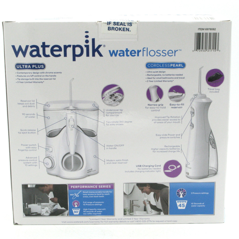 Combo 2 máy tăm nước Waterpik Ultra Plus và Cordless Pearl / Cordless Plus