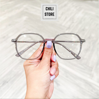 Gọng kính cận nam nữ Chilistore Kính cận thời trang cao cấp mắt lục giác 1369