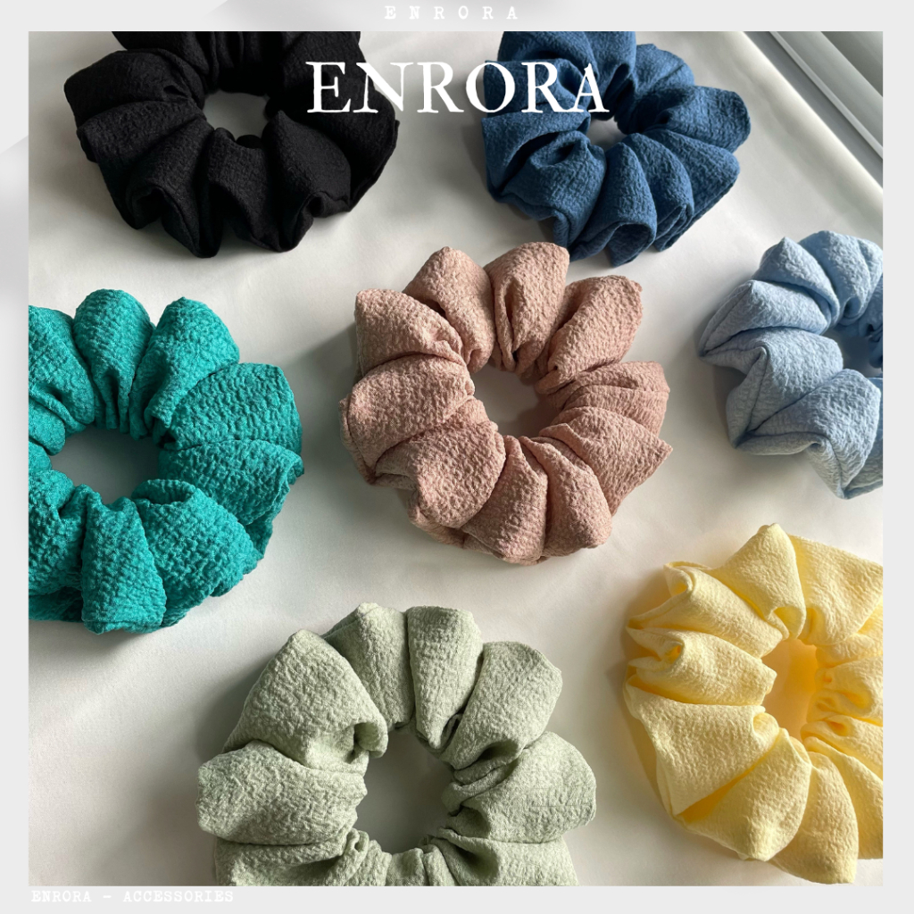 Scrunchies ENRORA Cột Tóc Vải Mini  nhiều Màu Sắc