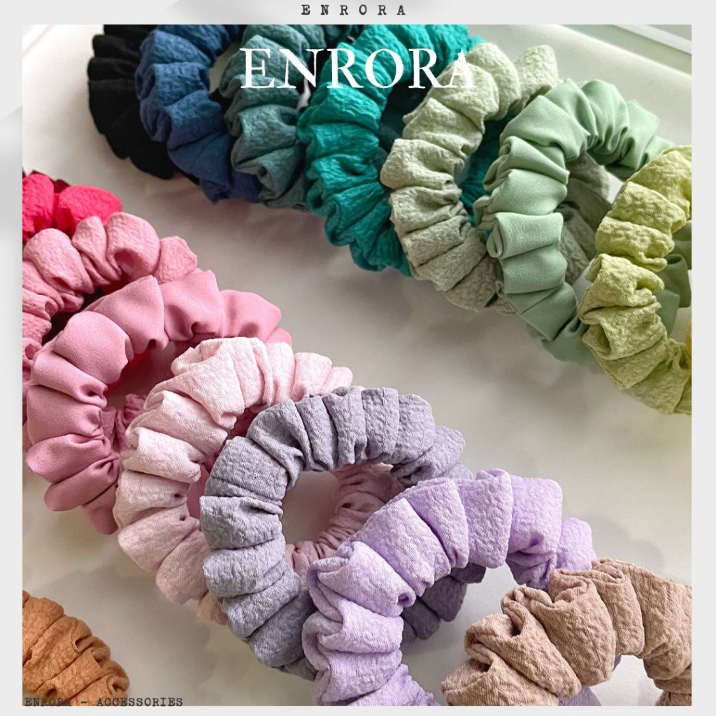 Scrunchies ENRORA Cột Tóc Vải Mini  nhiều Màu Sắc