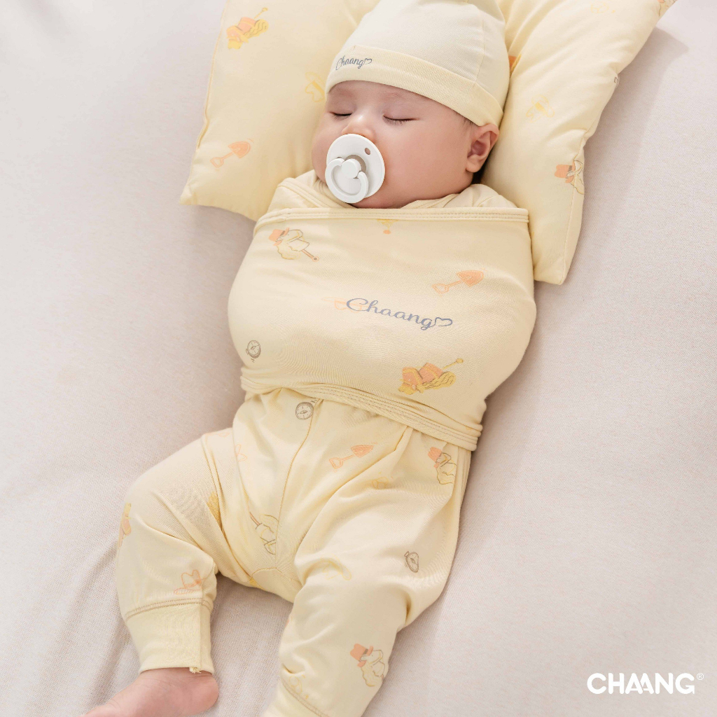 Chăn ủ, quấn kén cotton Chaang Treasure cho bé sơ sinh AW23