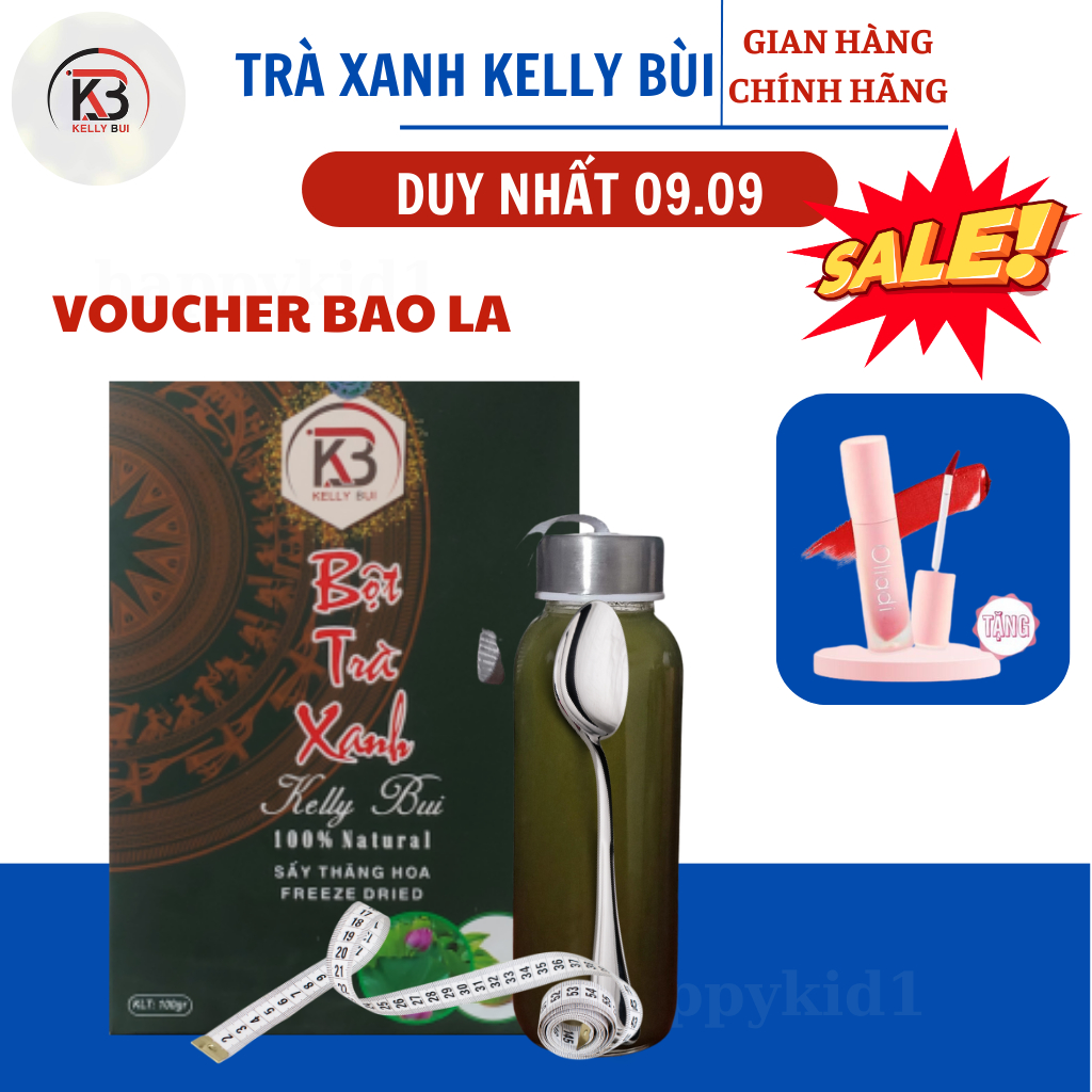 Trà Xanh Kelly Bùi Giảm Mỡ Nhanh Hiệu Quả Oganic 100gr