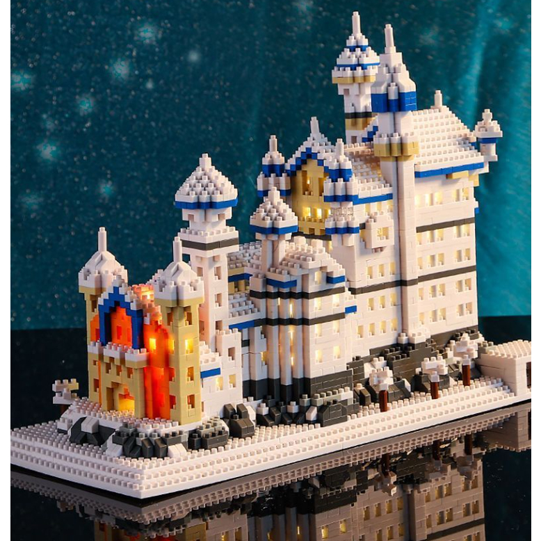 Bộ đồ chơi xếp hình lắp ráp 3D mô hình trưng bày lâu đài kiến trúc Hồ thiên Nga Taj mahal Thích Hợp Làm Quà Tặng Cho Bé