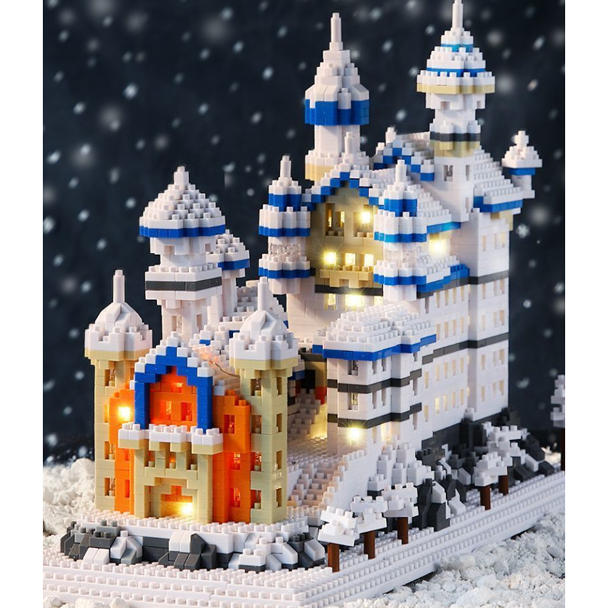 Bộ đồ chơi xếp hình lắp ráp 3D mô hình trưng bày lâu đài kiến trúc Hồ thiên Nga Taj mahal Thích Hợp Làm Quà Tặng Cho Bé