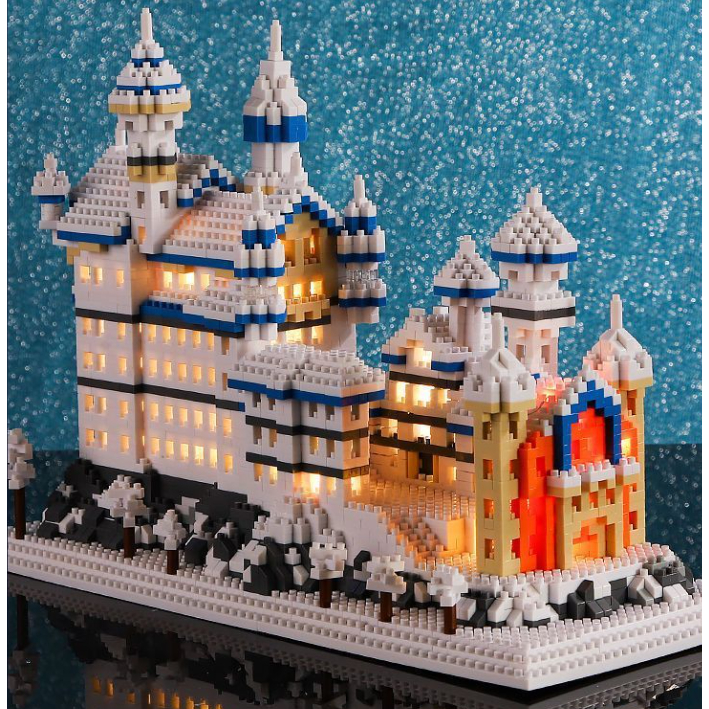 Bộ đồ chơi xếp hình lắp ráp 3D mô hình trưng bày lâu đài kiến trúc Hồ thiên Nga Taj mahal Thích Hợp Làm Quà Tặng Cho Bé