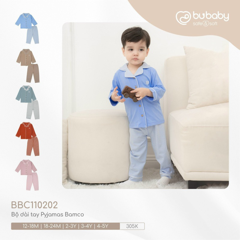 bộ dài tay vải sợi tự nhiên an toàn thu đông cho bé gái - Bu Baby - Bu 2023 - GLORY COLLECTION