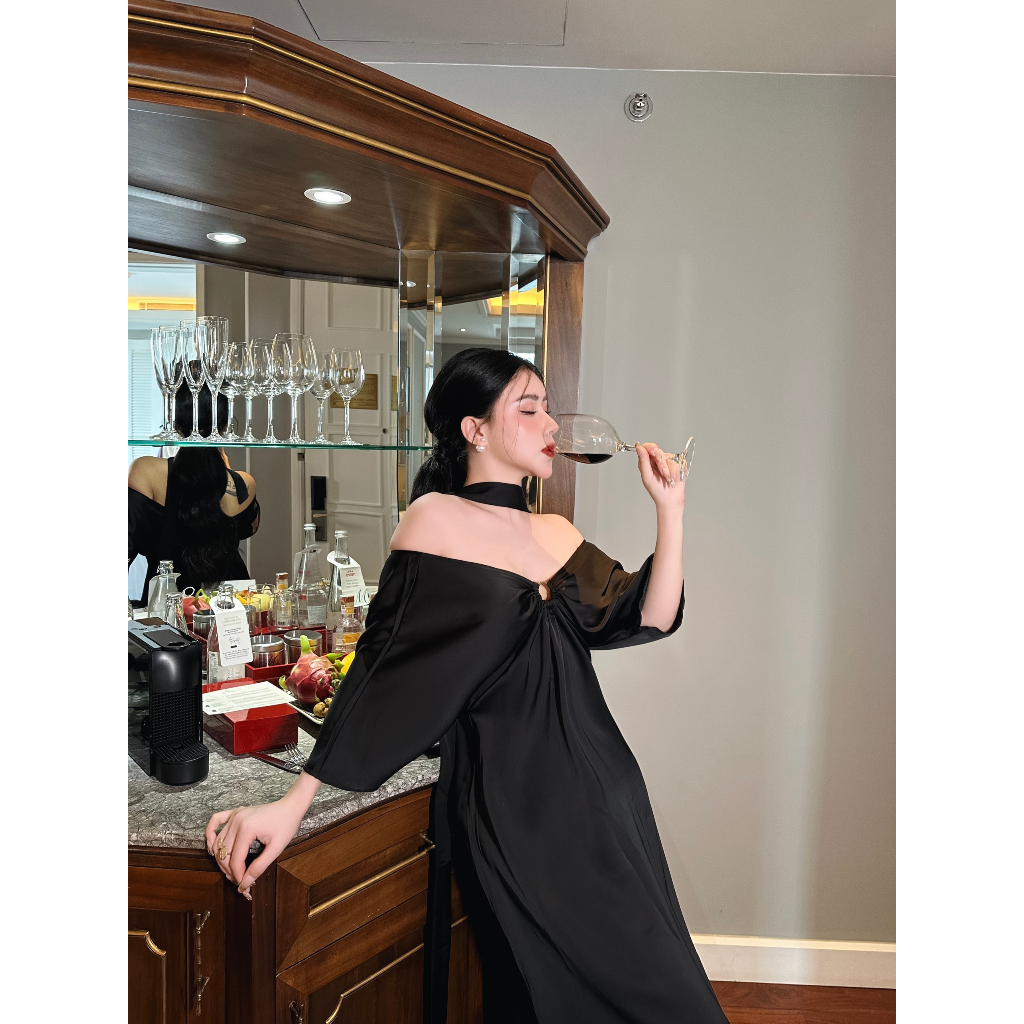 Váy LIDA chất liệu Lụa Hàn Châu by TIÊN THANH CLOTHES