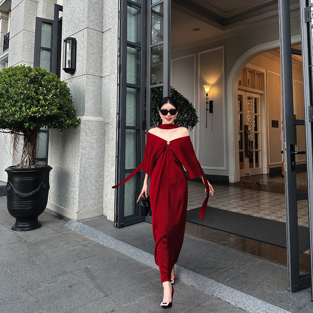 Váy LIDA chất liệu Lụa Hàn Châu by TIÊN THANH CLOTHES