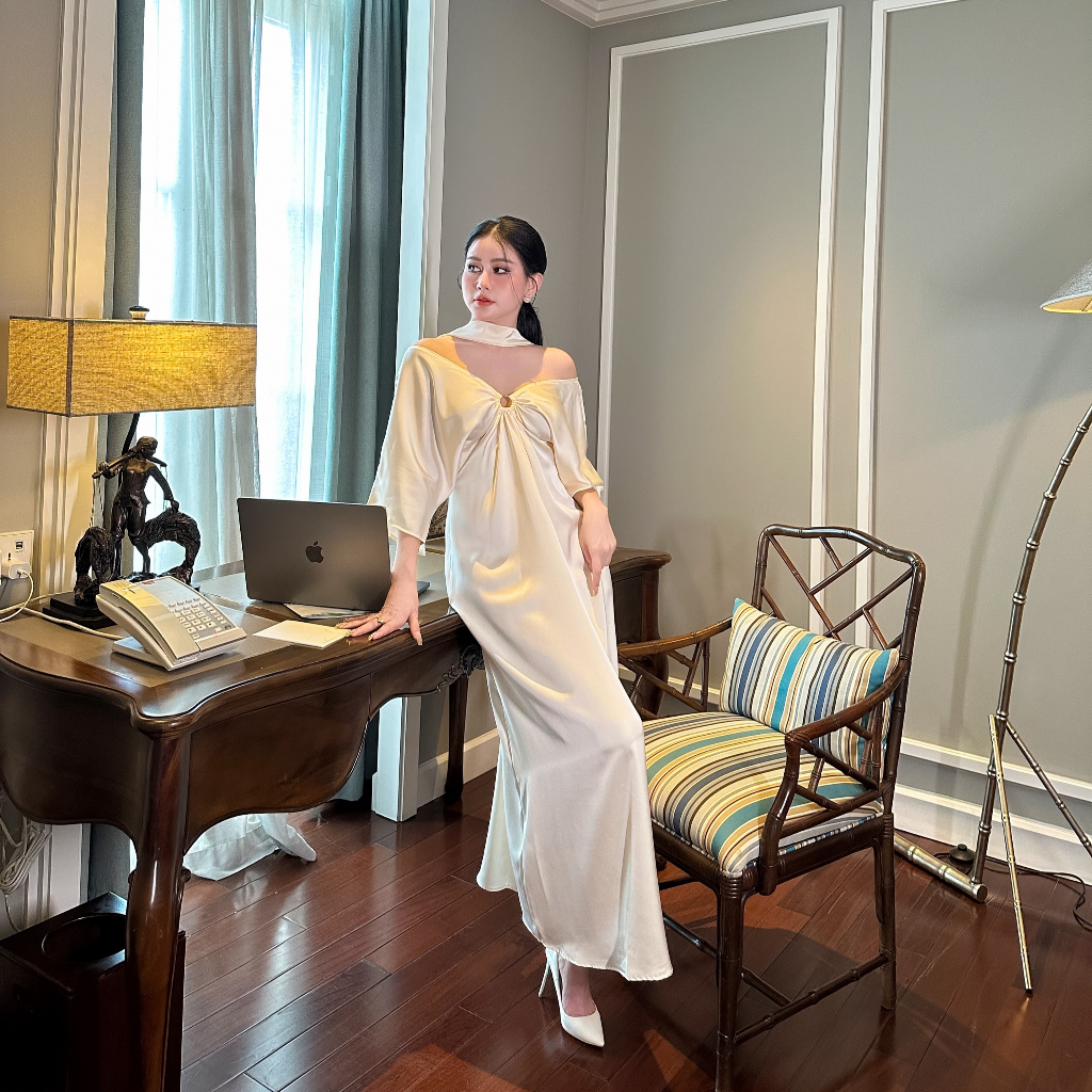 Váy LIDA chất liệu Lụa Hàn Châu by TIÊN THANH CLOTHES