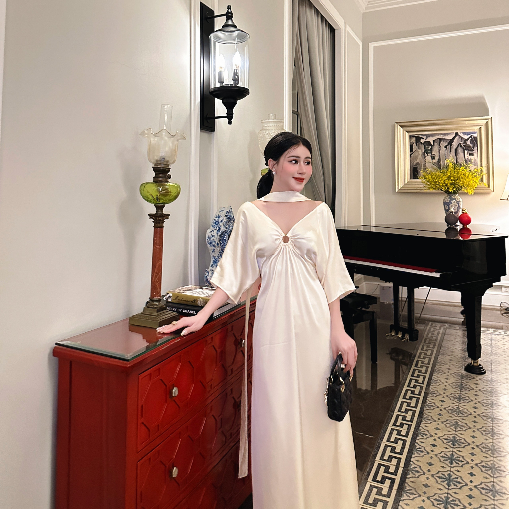 Váy LIDA chất liệu Lụa Hàn Châu by TIÊN THANH CLOTHES